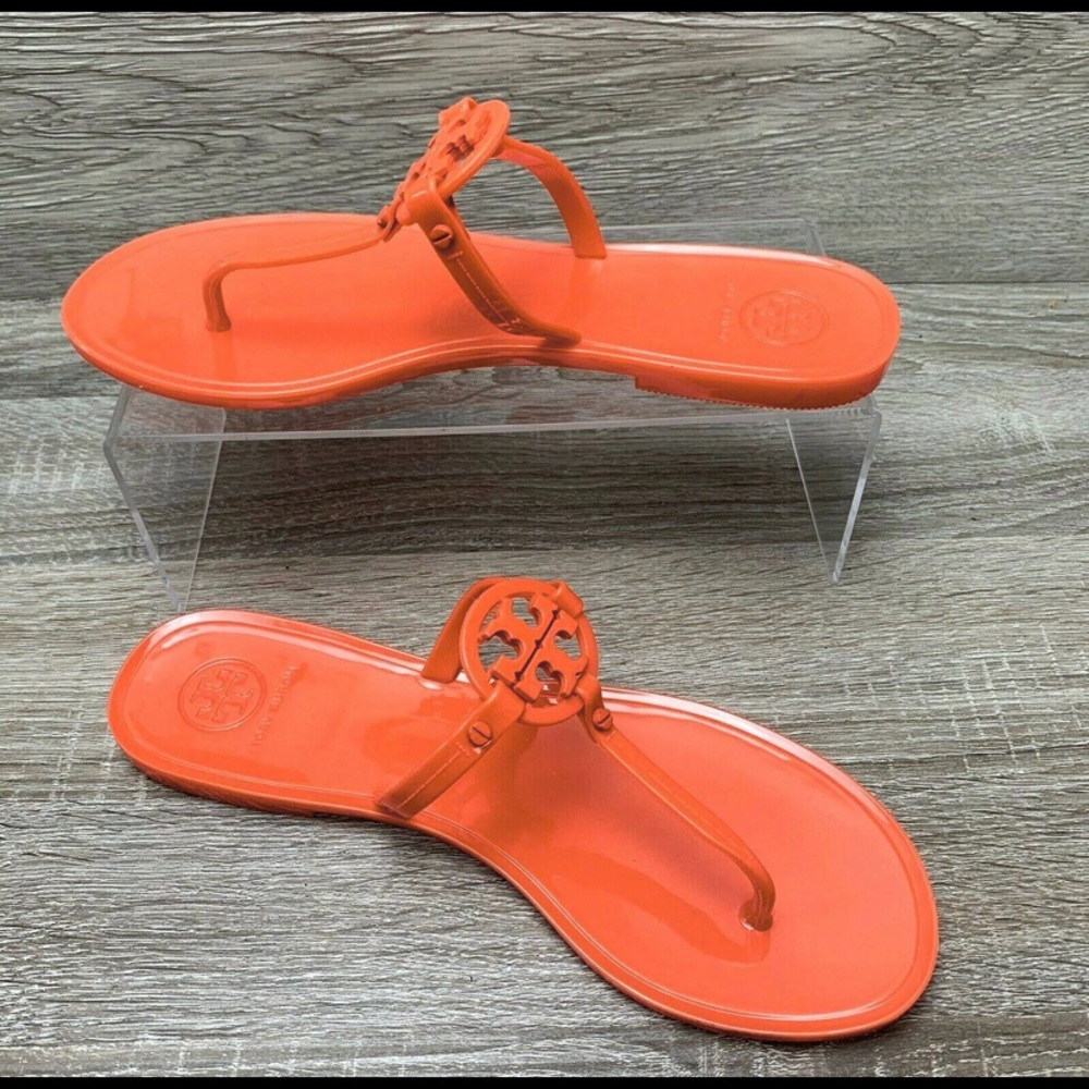 Tory Burch Mini Miller Orange Jelly Thong Sandal
